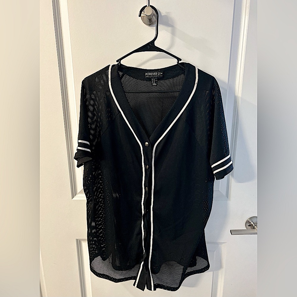 Forever 21 Women’s Plus Size Jersey - Black 2X